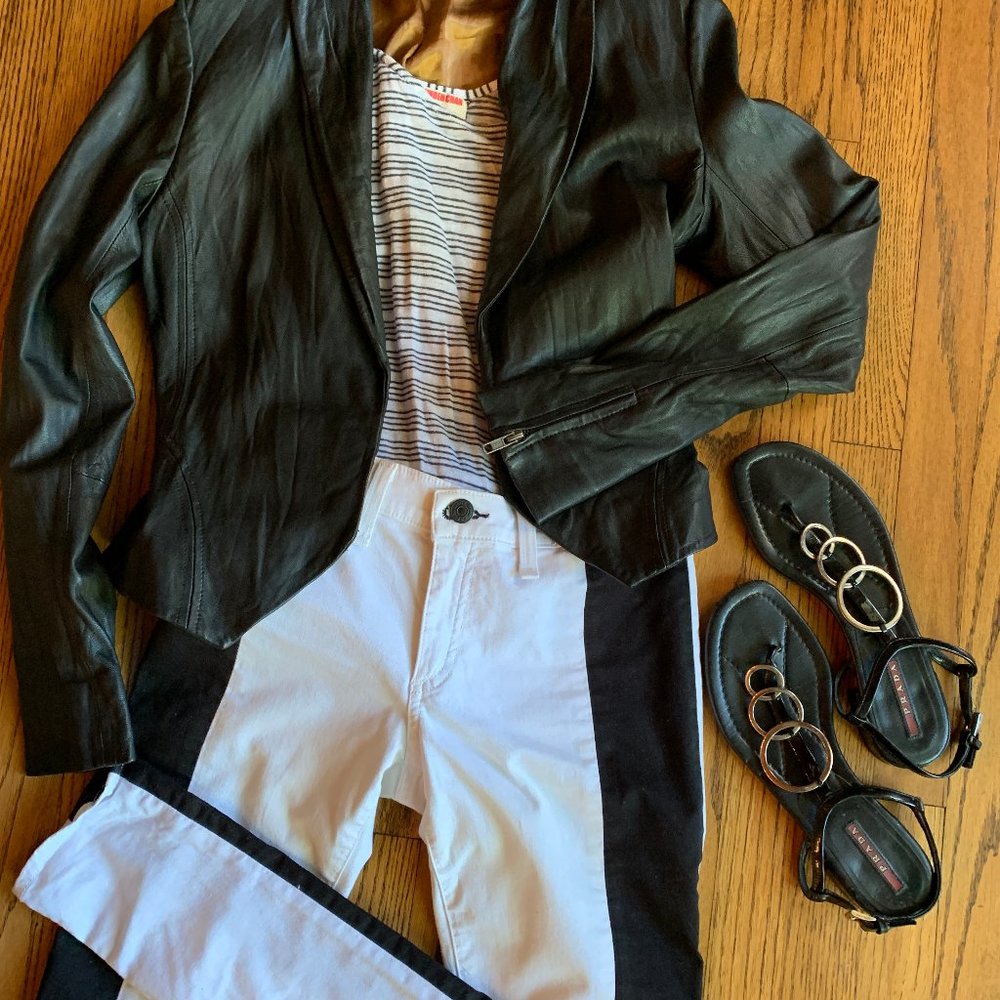 *SOLD* Rag & Bone Tuxedo Stripe Black/White Jeans